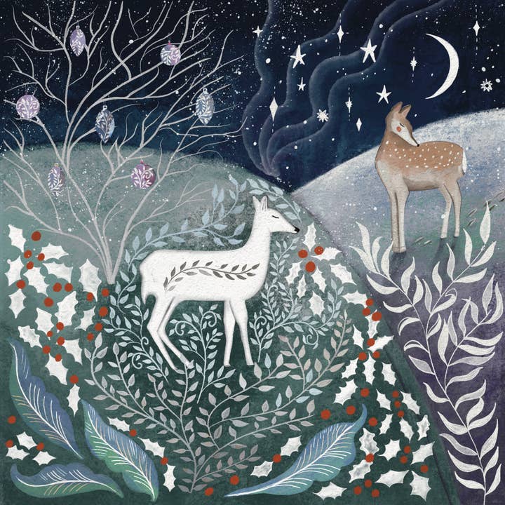 Glitter and Earth – wholesale Season’s Greetings card – Winter deer1