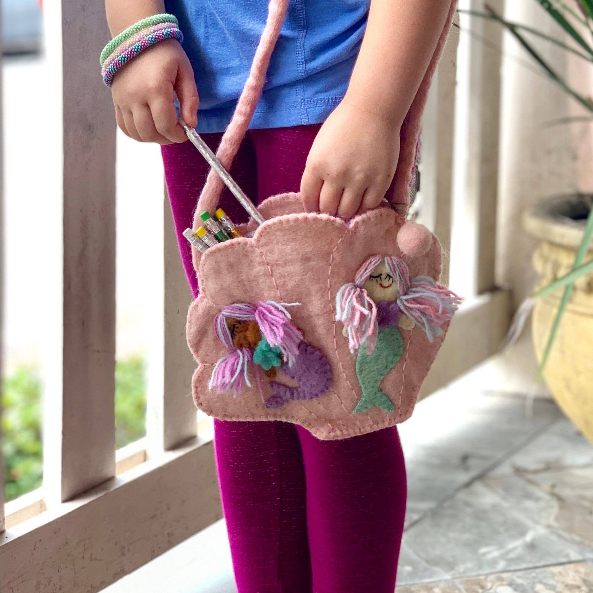 Global Crafts - Wholesale Crossbody Bag - Kids - Mermaid Felt Shoulder Bag2