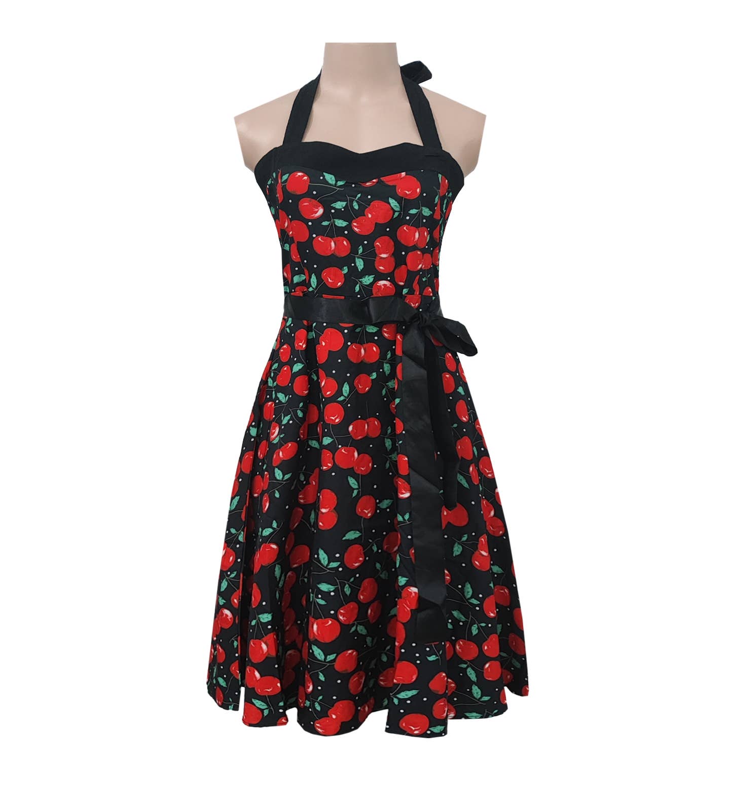 Rosa Clothing - Wholesale Dress - Women's - Vintage Polka Dot Halter Dress16