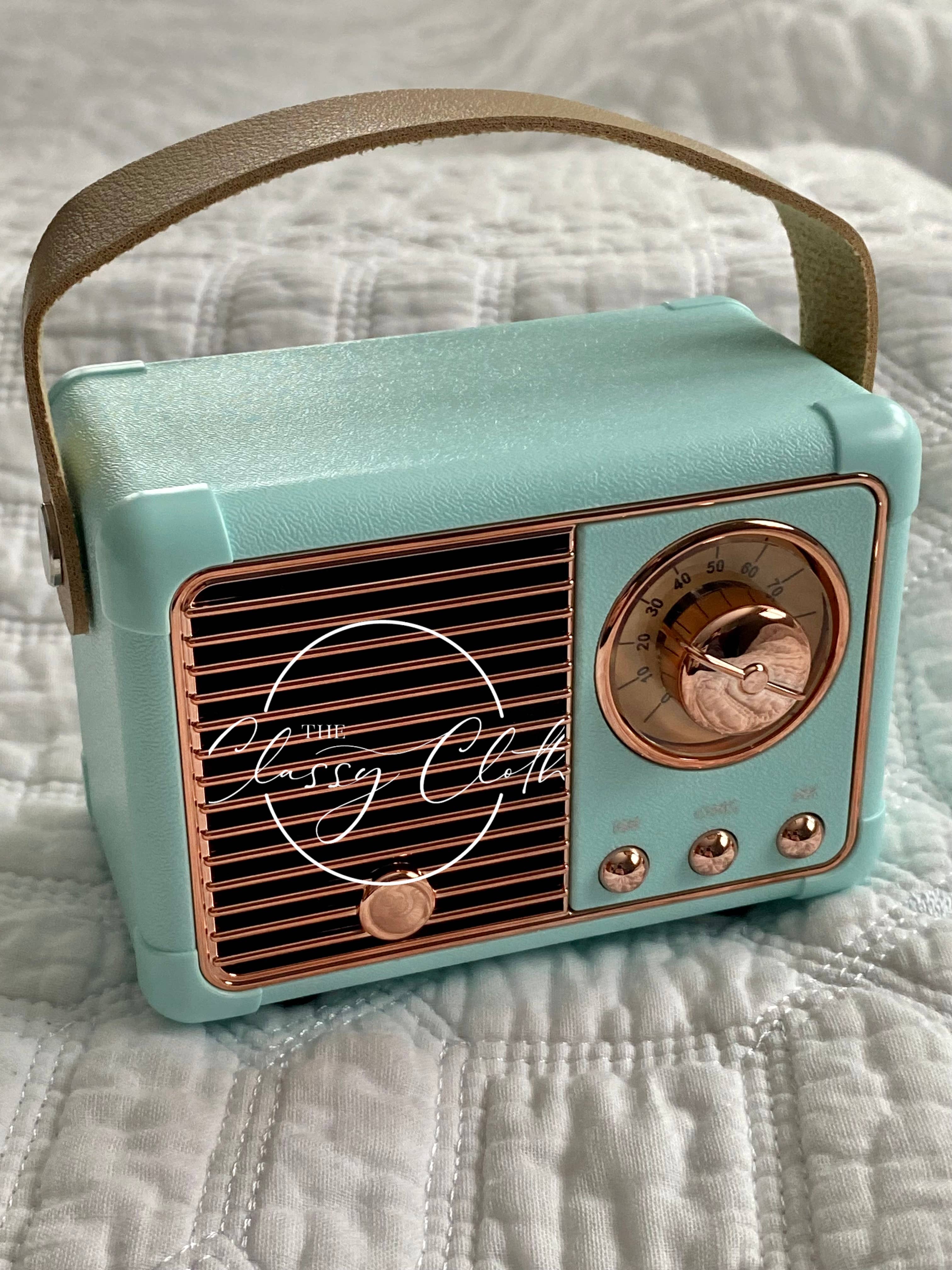The Classy Cloth WS – wholesale Speakers – Retro Radio Wireless Speaker - Mint RTS1