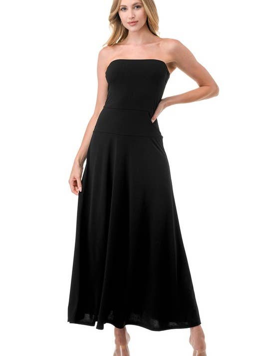 Schlauchkleid mit ausgestelltem Rock Maxi für den Großhandel von Ariella USA