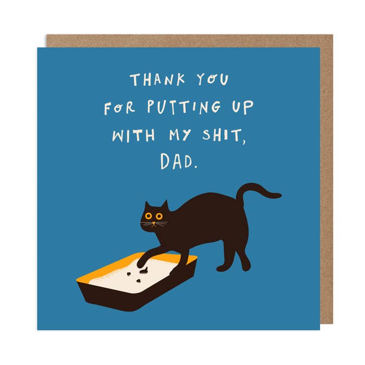 Father's Day Card – Thanks for Putting Up With My Shit, Dad for wholesale by Betiobca