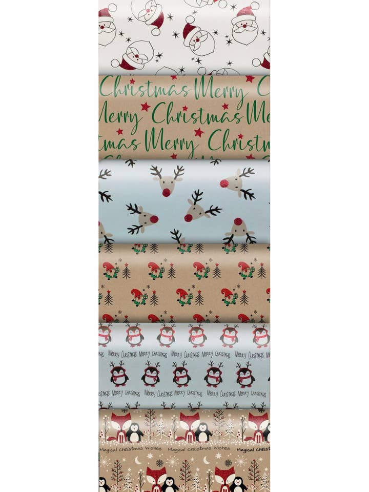 Kerstplezier Milieuvriendelijk FSC™ Plat Vel Inpakpapier voor wholesale door The Unique Paper Company