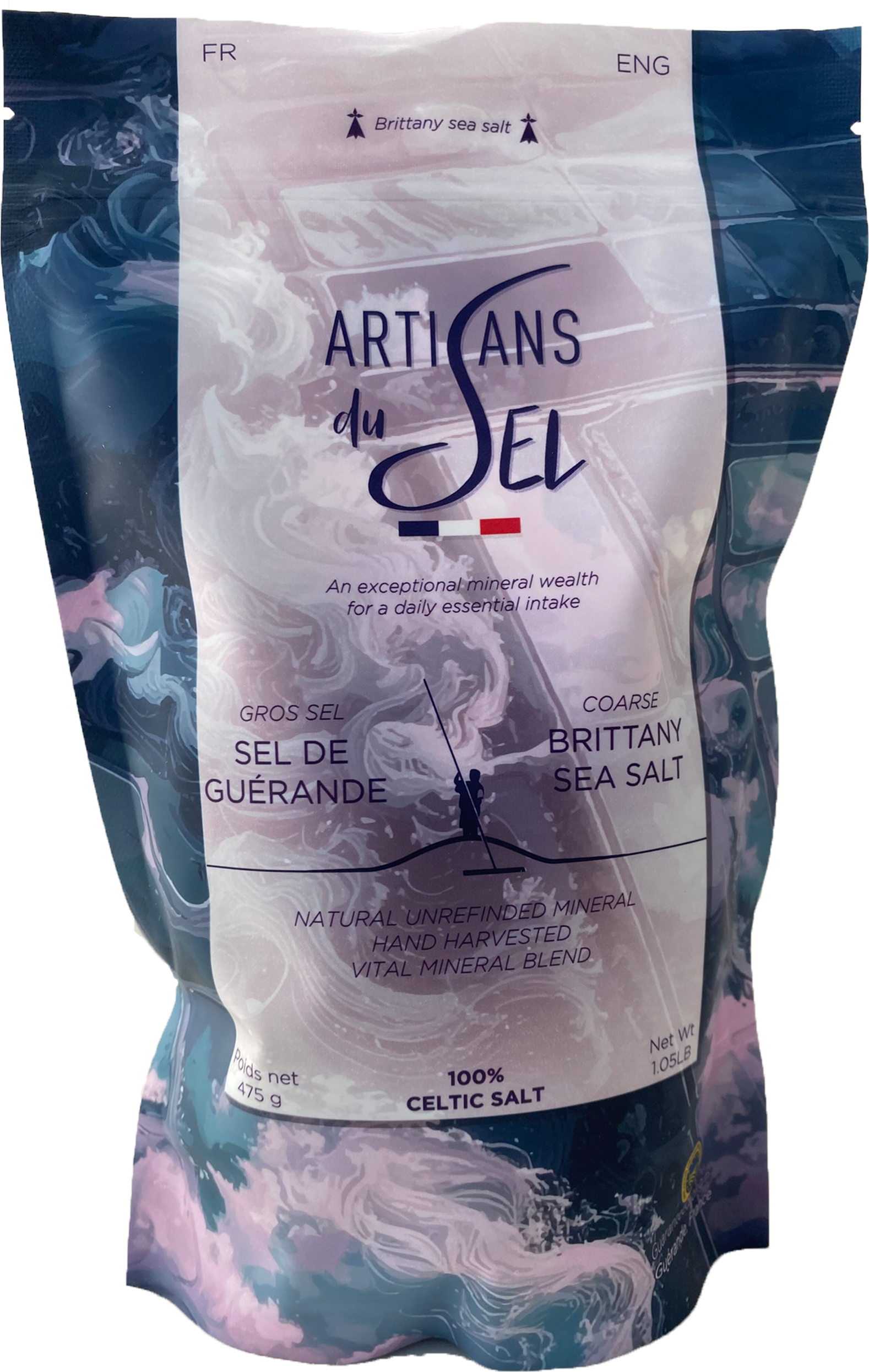 Artisans du sel - Vente Sel - Sel de Guérande Naturel - 475g | Sac recyclable refermable1