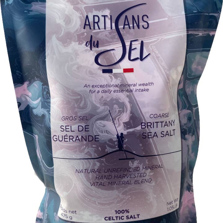 Artisans du sel - Wholesale Salt - Sel de Guérande Naturel - 475g | Sac recyclable refermable1