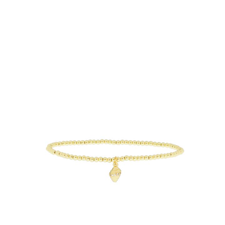 3mm mini conch shell charm bracelet for wholesale by Marlyn Schiff