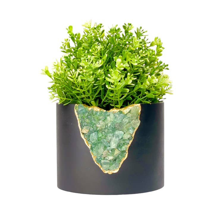 Planters Made in the USA - Vente Pot - Jardinière Geode de 6 po, grand pot en cristal, vase cylindrique fait main4