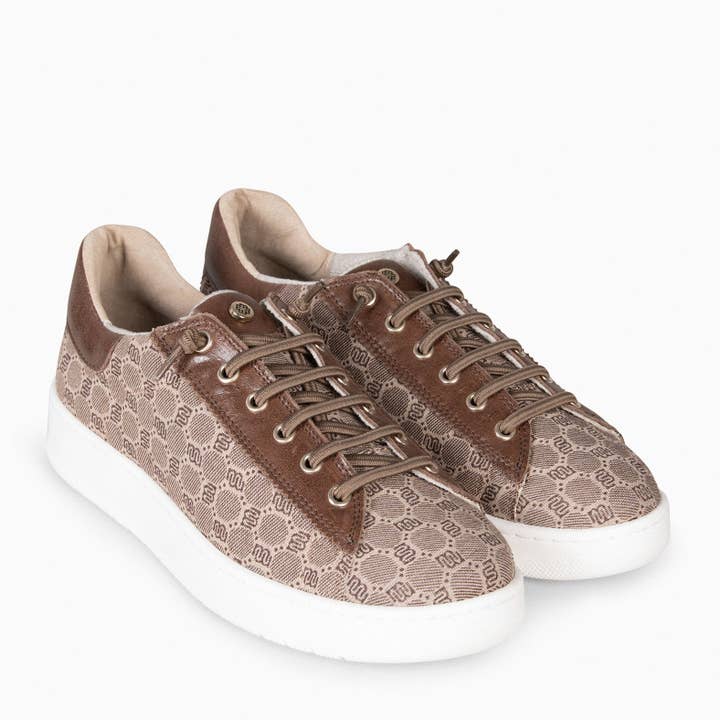 miMaO - Wholesale Lifestyle Sneakers - Women's - TOULOUSE - BROWN elastic laces sneakers