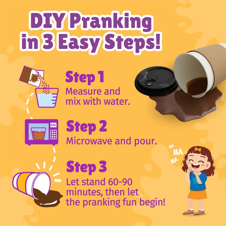 South Beach Bubbles – wholesale Prank/gag gift – WatchMePrank DIY Coffee Cup Spill Prank Kit