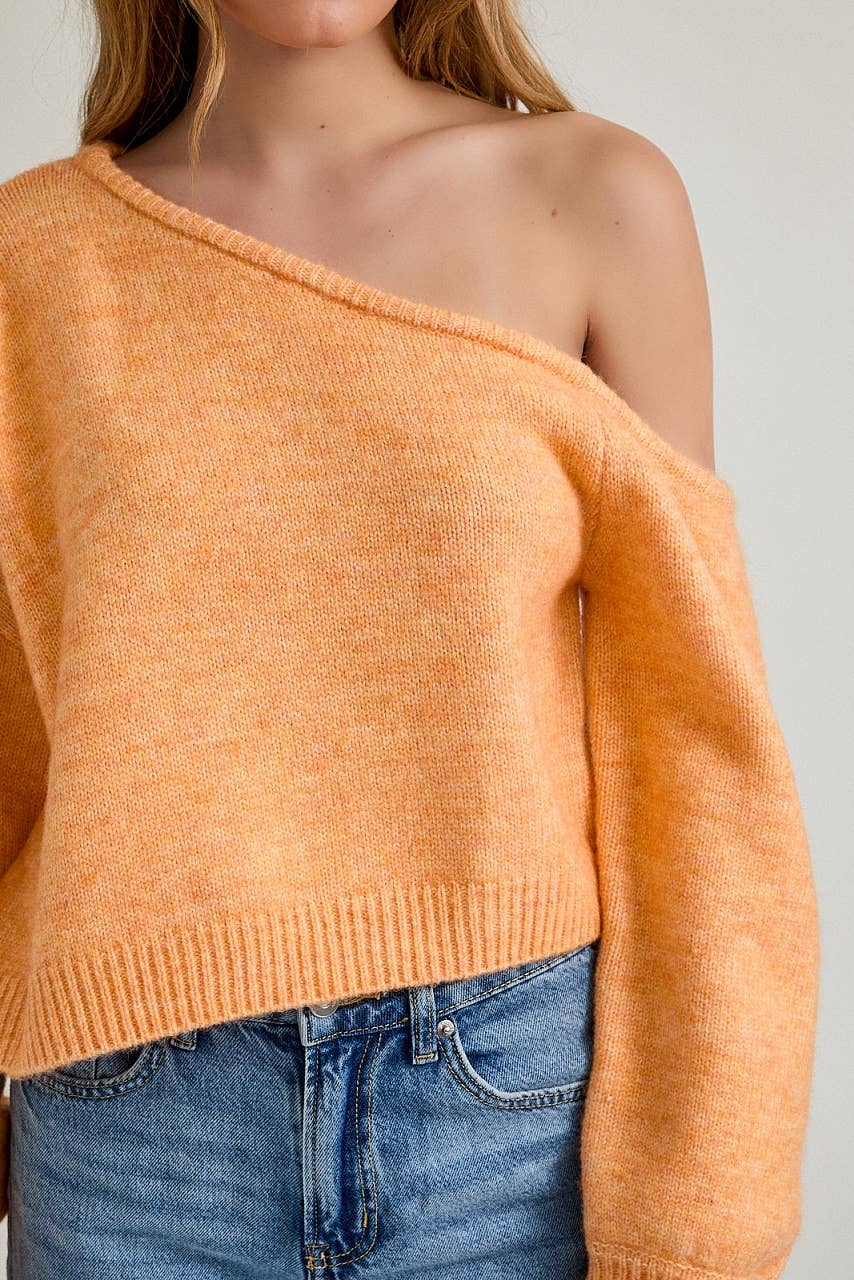 LE LIS - Wholesale Knit Sweater - Women's - ASYMMETRICAL SHOULDER SWEATER TOP18