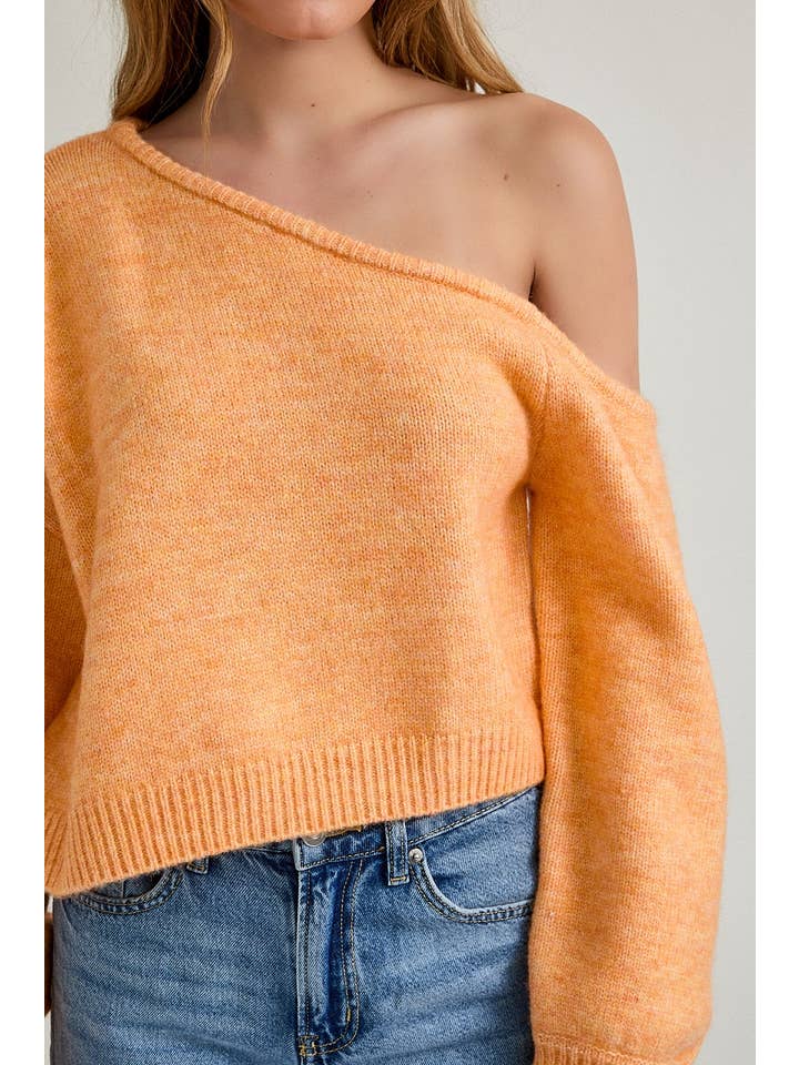LE LIS - Wholesale Knit Sweater - Women's - ASYMMETRICAL SHOULDER SWEATER TOP6