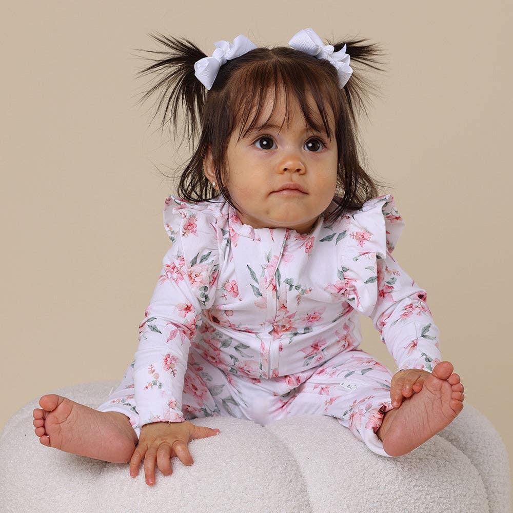 Snuggle Hunny - Wholesale Jumpsuit – Baby - Camille Organic Snugglesuit Convertible Romper with Frill4