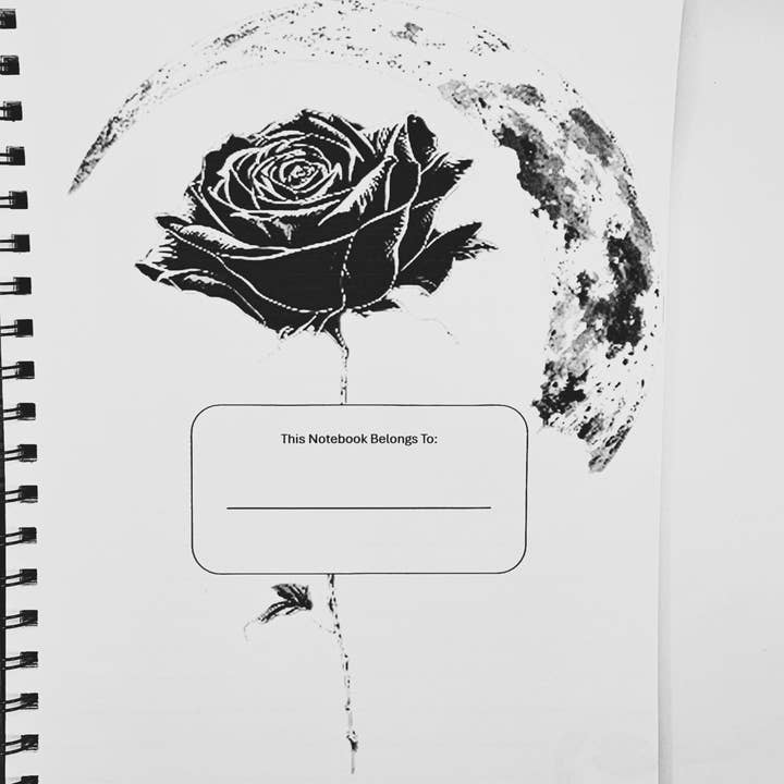 Hallowed Relics – Diário por atacado – Goth Moon Rose Journal - Diário Celestial de Academia Sombria