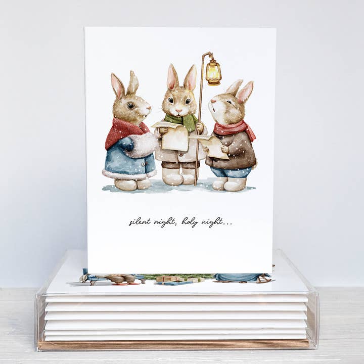 Assortiment de cartes de Noël Once Upon a Christmas Time pour la vente par Paper Swan & Co.