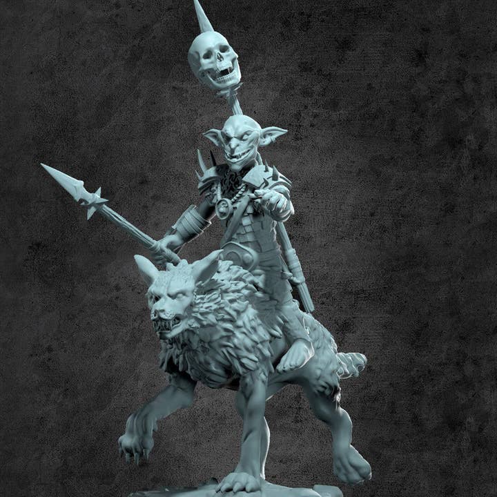 Goblin Baas Miniatuur voor Tafelblad RPG's voor wholesale door Kraken Dice