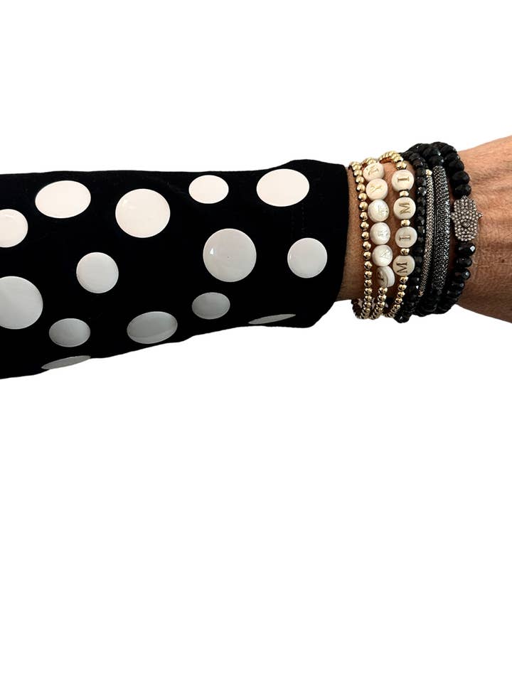 Camiseta de manga larga PUNTOS BLANCOS, Puntos, Puntos -- Muy Divertida para venta al por mayor de Suzy T Designs