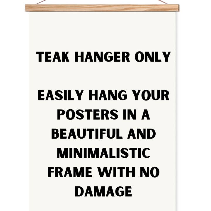 The Bible Poster - Wholesale Poster - Teak Poster Hanger // HANGER ONLY1