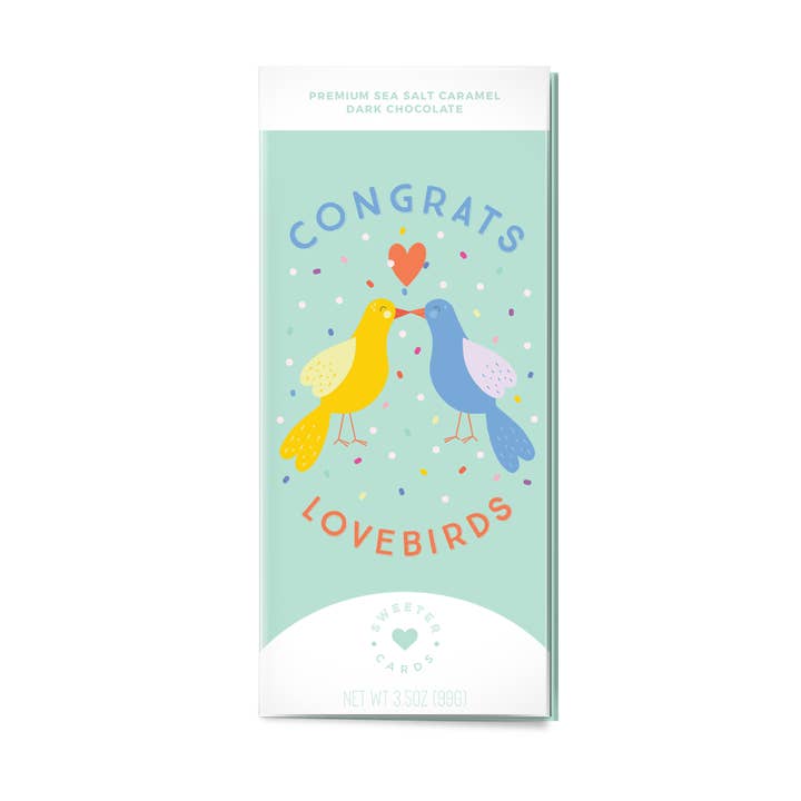 Sweeter Cards Chocolate Bar + Greeting Card in ONE! - Wholesale Chocolate Bar - Wedding or Engagement Card with Chocolate INSIDE