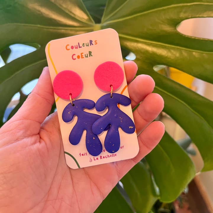 SALES - Seychelles Blue & Fluorescent Pink for wholesale by Couleurs cœur