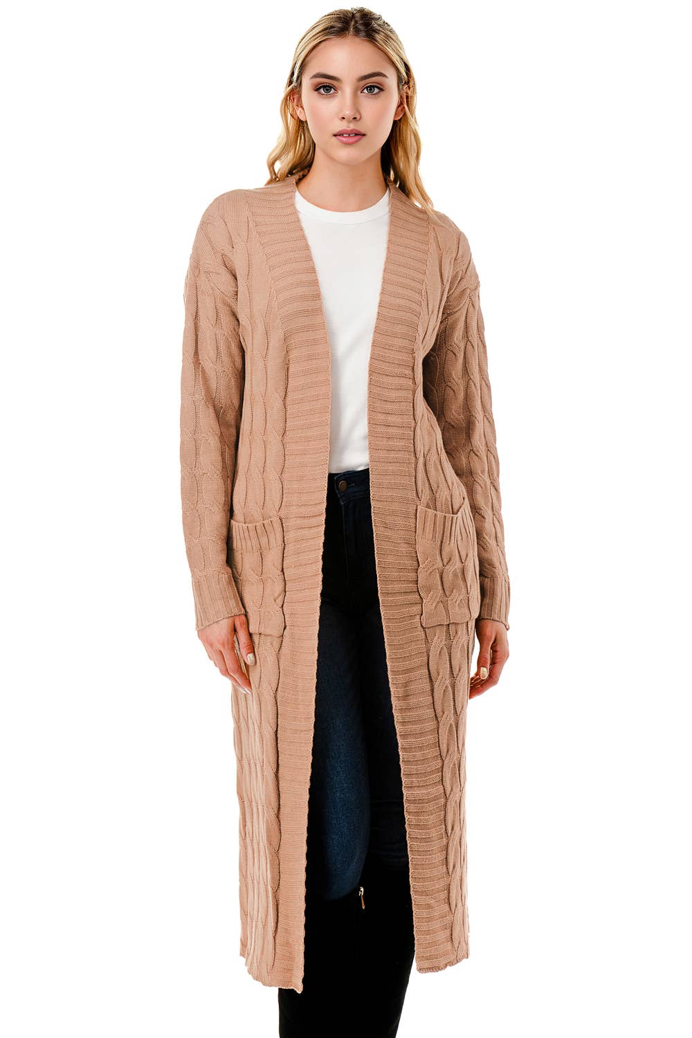 Color 5 – wholesale Cardigan – Women’s – Super long coat style sweater cardigan with side pockets14