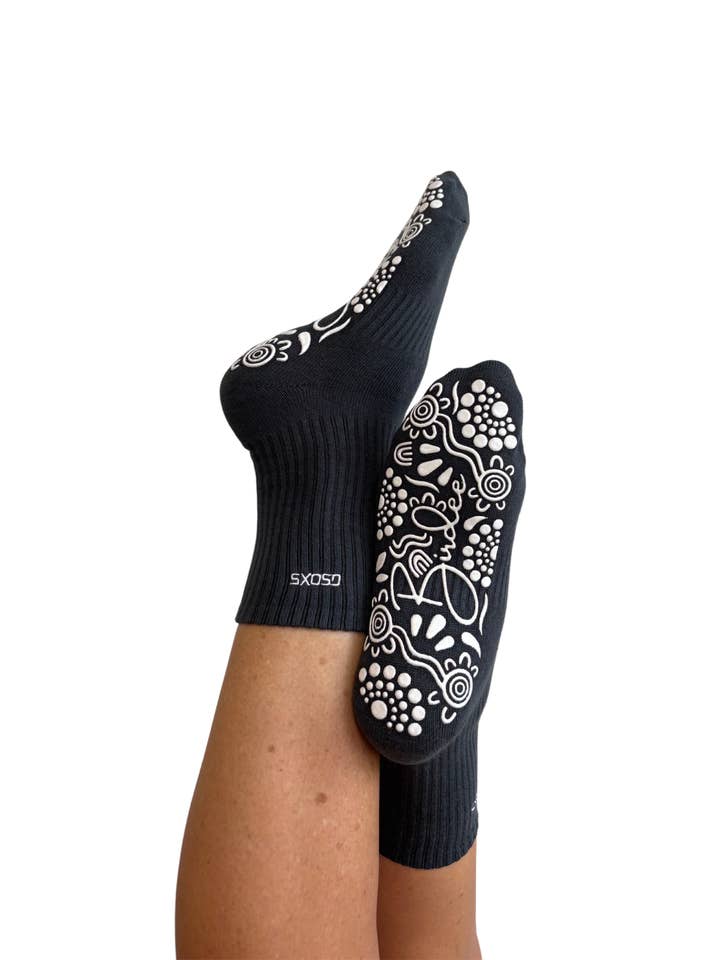 Calzini con presa a equipaggio grigio/bianco (Birdee) per la vendita all'ingrosso da parte di GSOXS