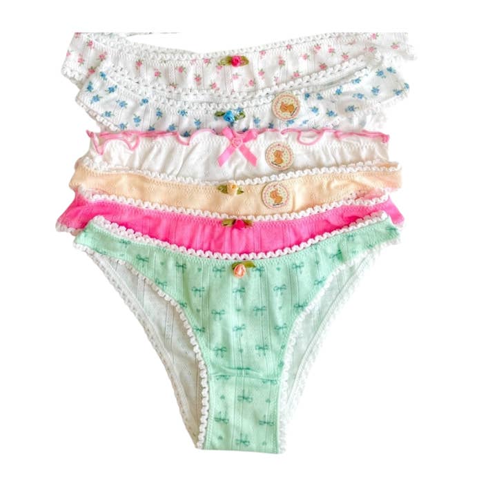 Milanblocks Petite Bundle Cotton Pointelle Sweet Blossom Coquette Lingerie Set for wholesale by Milanblocks LLC