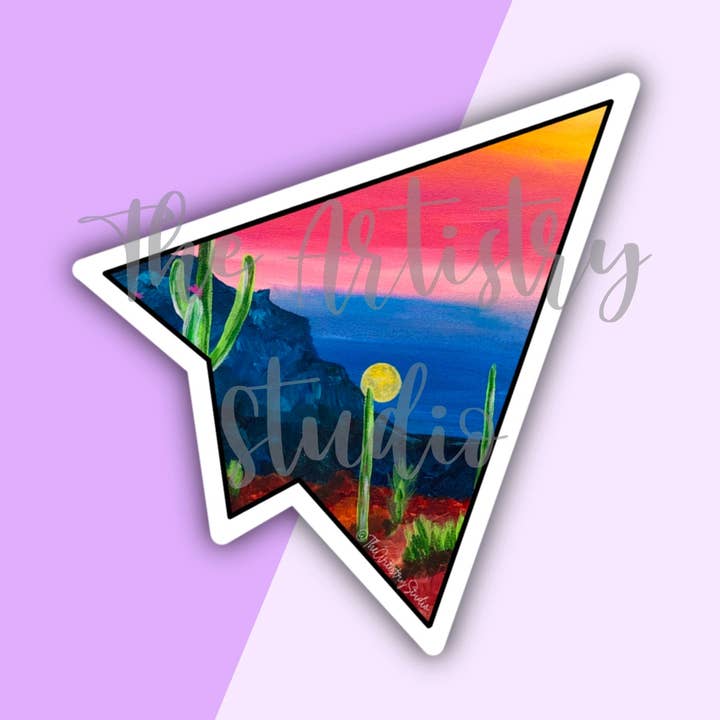 Mini Paper Airplane Sticker | 1.2x1.4 for wholesale by The Artistry Studio