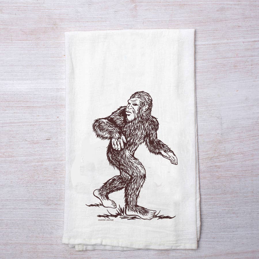 Counter Couture - Wholesale Tea Towel - Sasquatch Tea Towel | Made in USA | Hanging Loop4