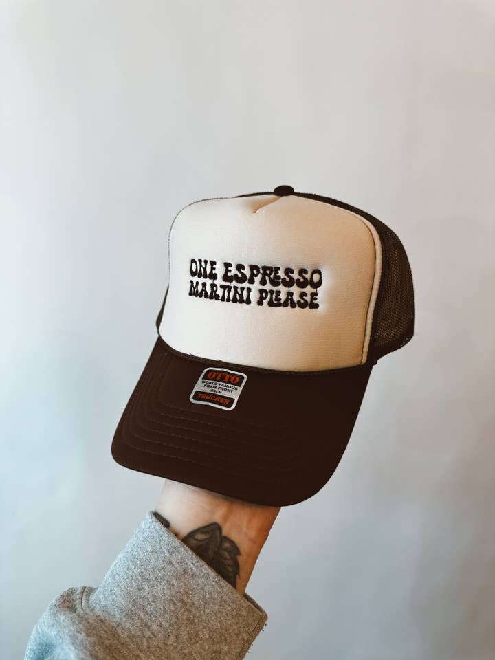Espresso Martini Trucker Hat for wholesale by Grady Ln Boutique