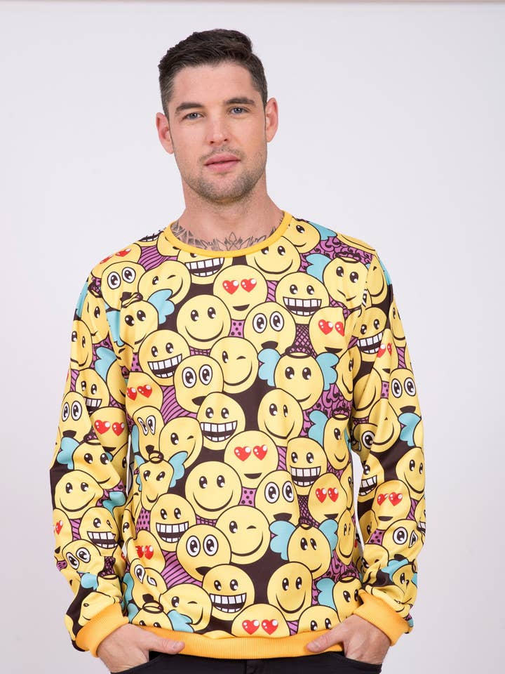 Fishikii Emoticons Unisex Sweatshirt | SUD.87 for wholesale by Fishikii