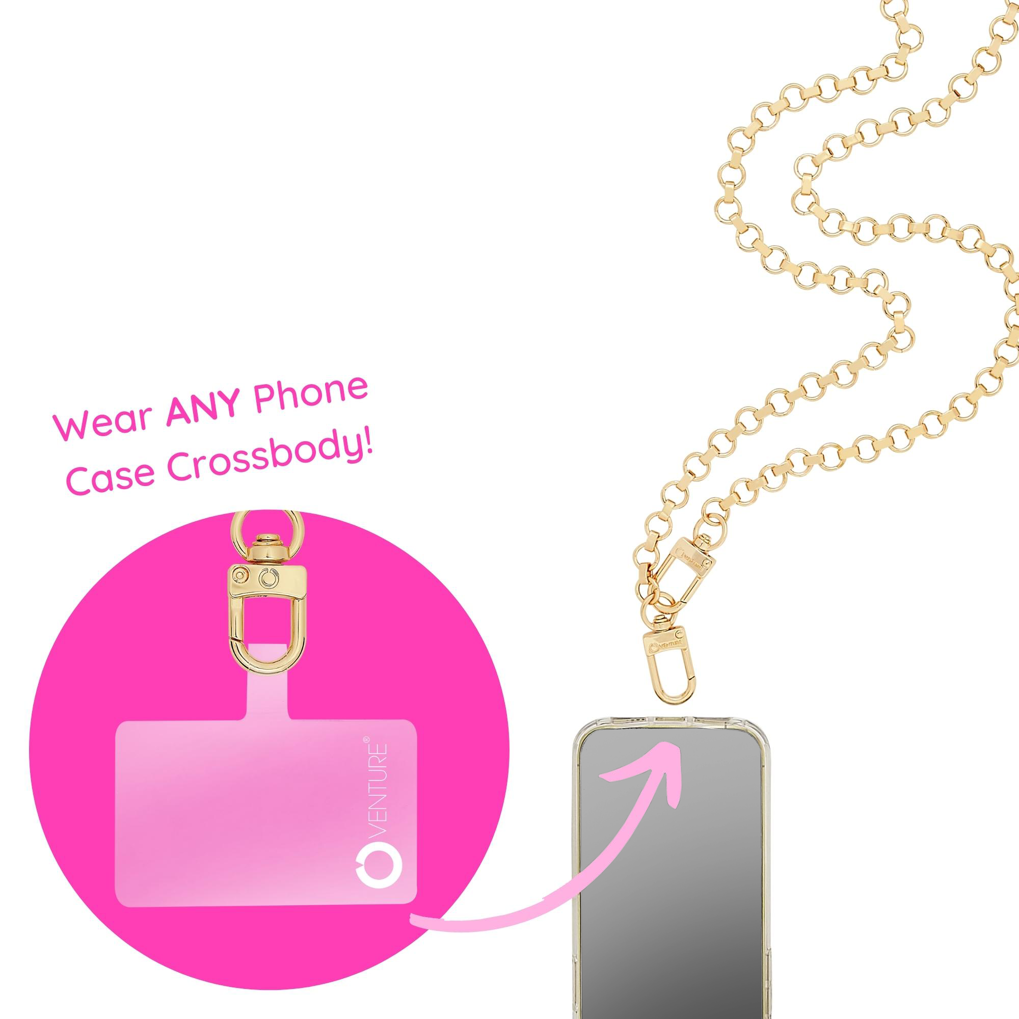Oventure - Wholesale Phonecase Strap - Phone Crossbody - Gold Crossbody Chain by Oventure1