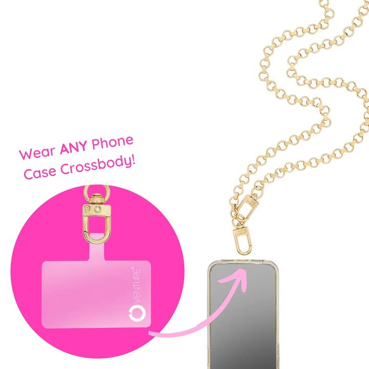 Oventure - Wholesale Phonecase Strap - Phone Crossbody - Gold Crossbody Chain by Oventure1