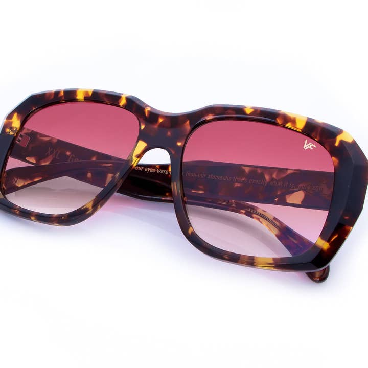 VF XXL Geometric Tortoise (Burgundy) for wholesale by Vintage Frames Company