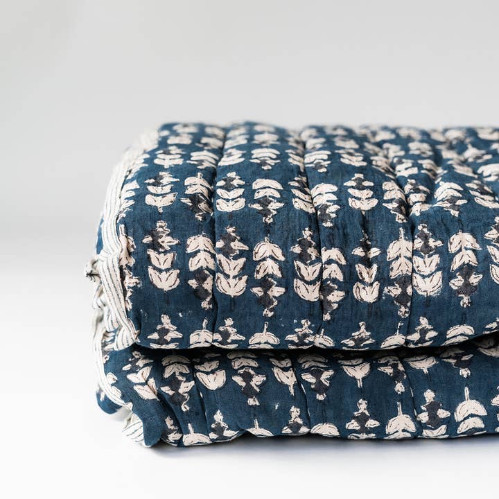 Co.House Designs - Wholesale Quilt - Blossom Block Print Quilt6