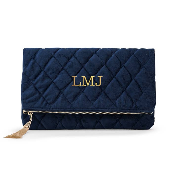 Weddingstar Inc. – wholesale Clutch bag – women's – Fold Over Velvet Clutch - Navy Blue