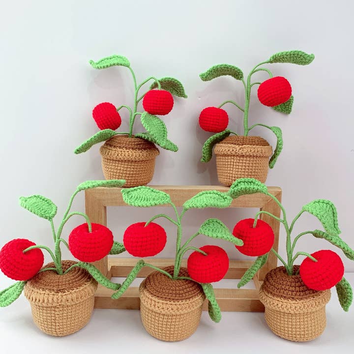 Handmade Crochet Fruits Pots, Table decor, Holiday gifts for wholesale by Lilyrosy(Duty free)