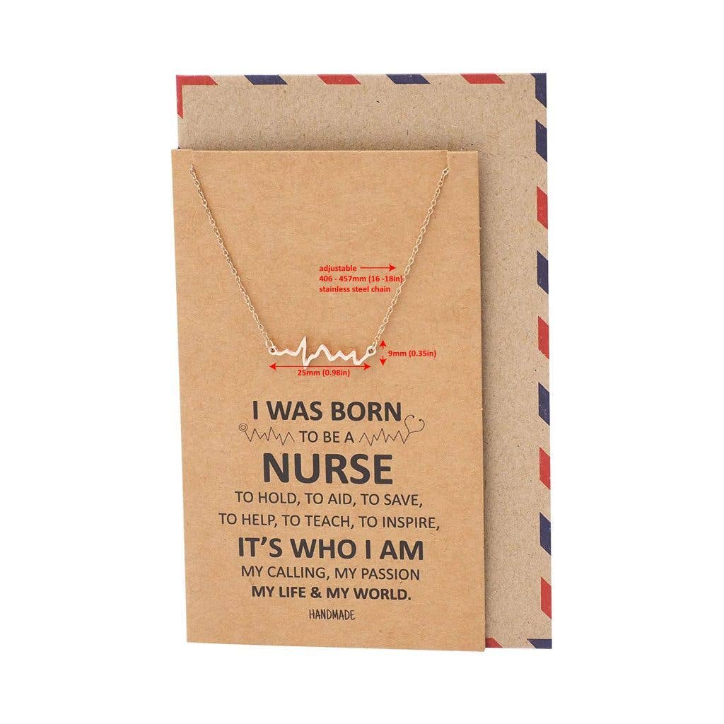 Quan Jewelry - Wholesale Pendant/Charm Necklace - Macaria Electrocardiogram Heartbeat Necklace, Nurse Gifts16