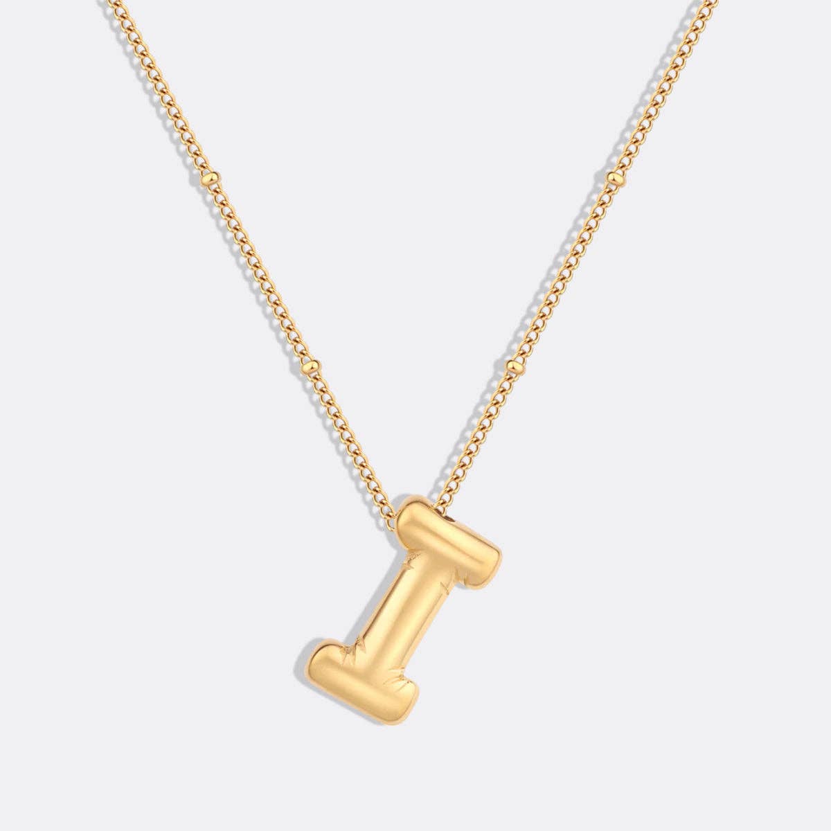 Mint & Lily - Wholesale Pendant/Charm Necklace - Balloon Initial Necklace with Satellite Chain8