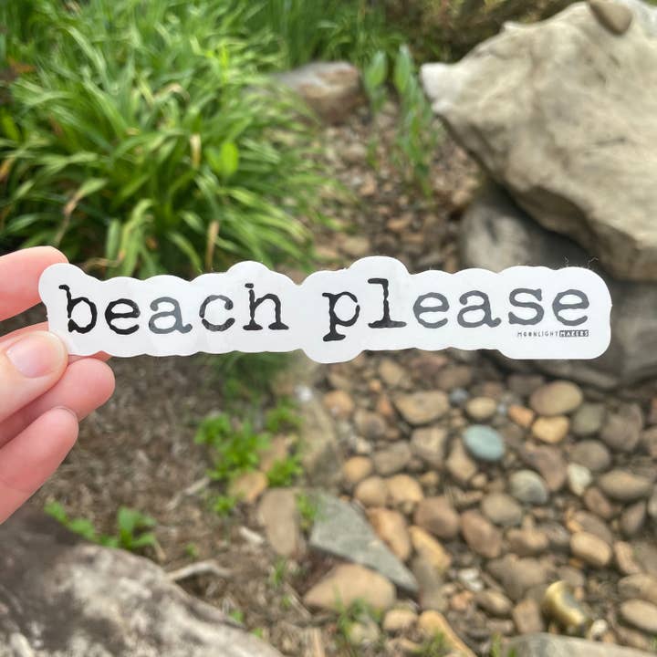 Beach Please - Die Cut Stickers for wholesale by Moonlight Makers