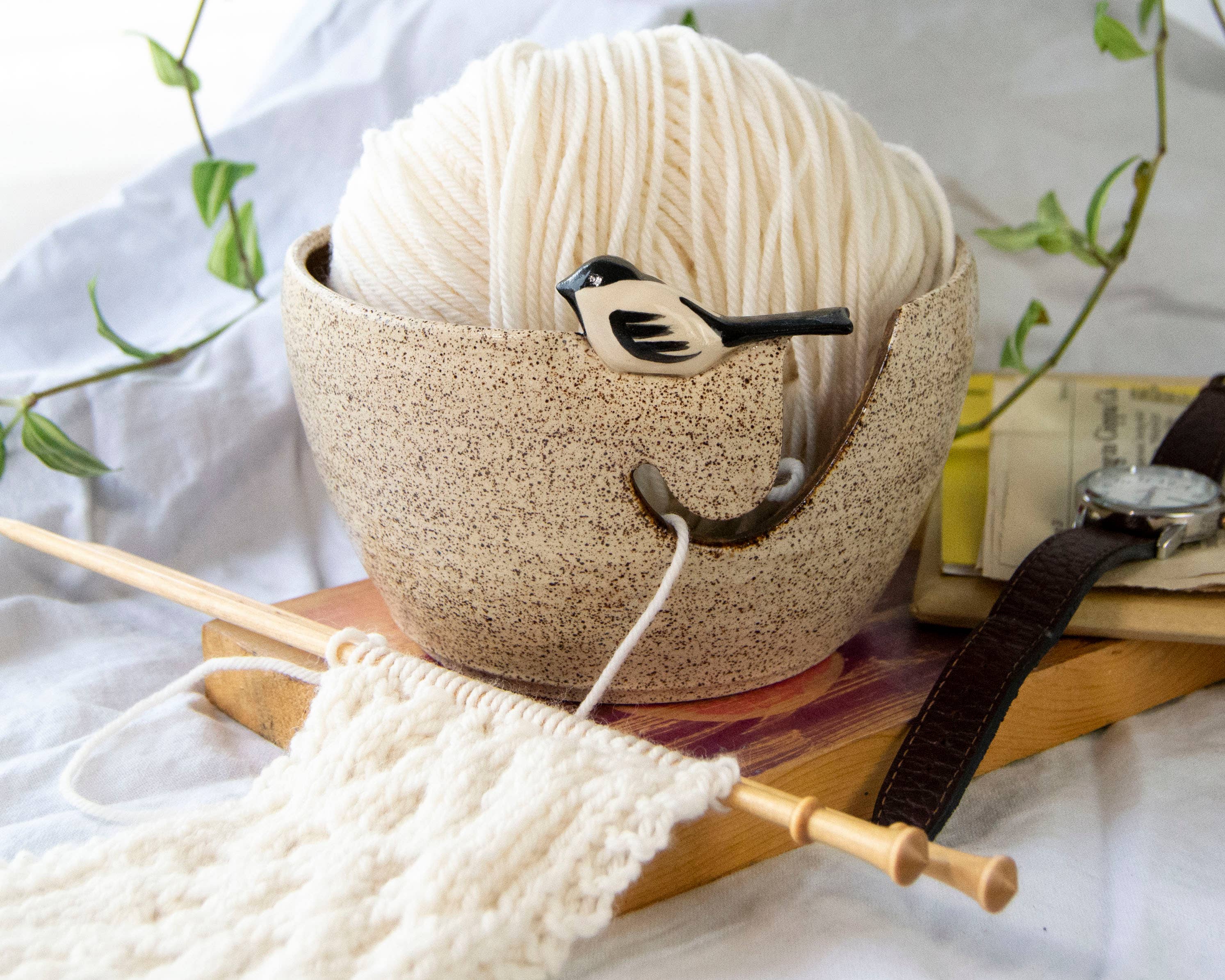 Cōppa Cōllaborative LLC - Wholesale Knitting/Crochet Supplies - Ceramic Birdie Yarn Bowl8