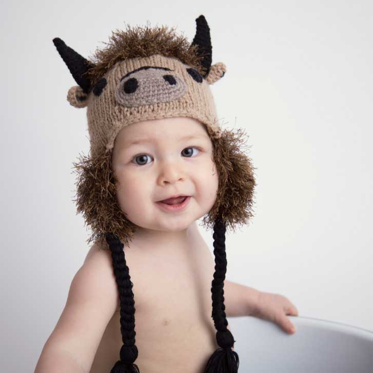 Huggalugs - Wholesale Beanie - Kids - Buffalo Earflap Beanie Hat Baby & Kids2