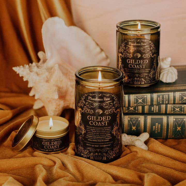 Forgyldt Kyst | Litteratur- og Gotisk-Inspireret Krukkelys for engroshandel hos Phantom Row