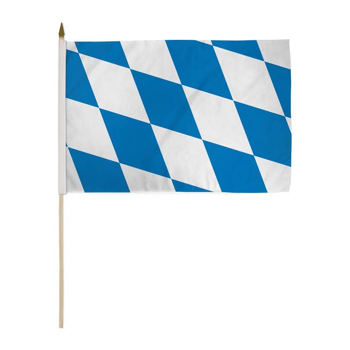 Flags Importer - Wholesale Flag - Bavaria 12x18in Stick Flag