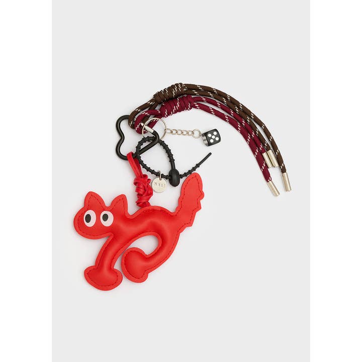 KAT+TOUW SLEUTELHANGER ROOD - N64 voor wholesale door NALI'