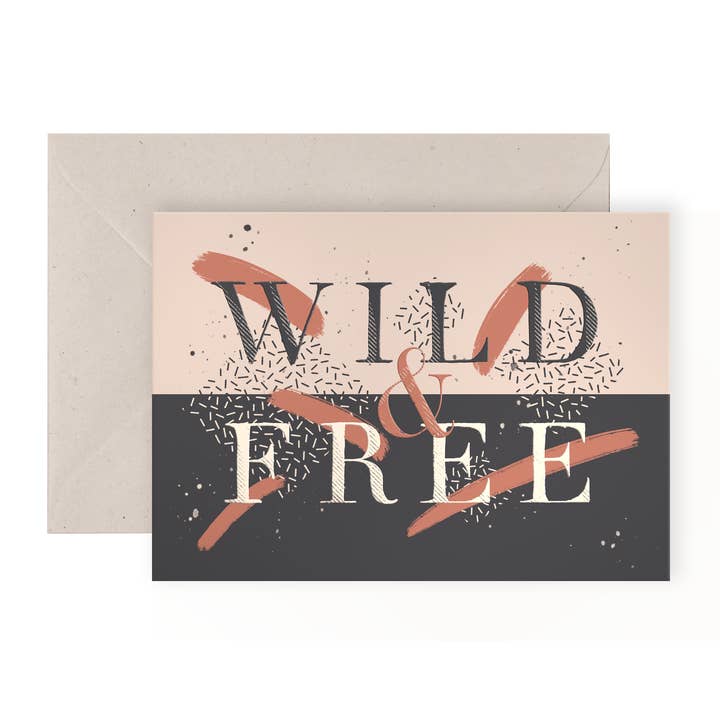 Wild and Free Card | Friendship | Birthday Card for wholesale by I am Roxanne