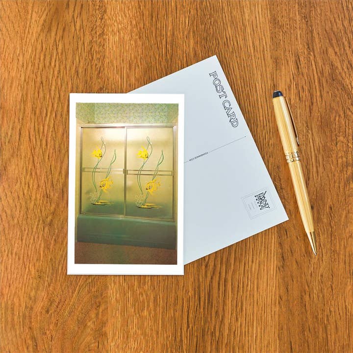 Found Image Press - Wholesale Postcard - Postcard NP-220 Angel Fish Shower Enclosure1