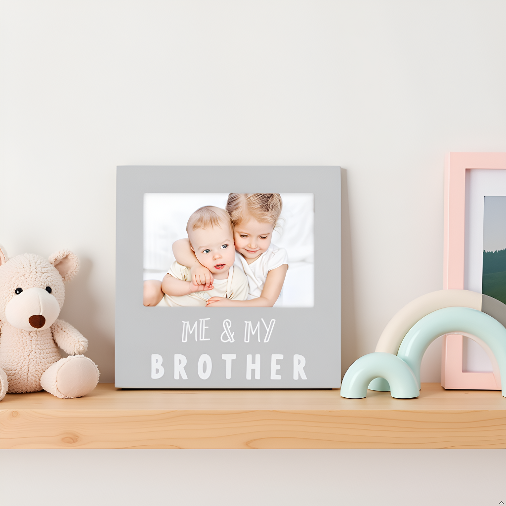 Pearhead - Wholesale Picture Frame - Kids & Baby - Me and My Brother Sentiment Picture Frame, Gray1
