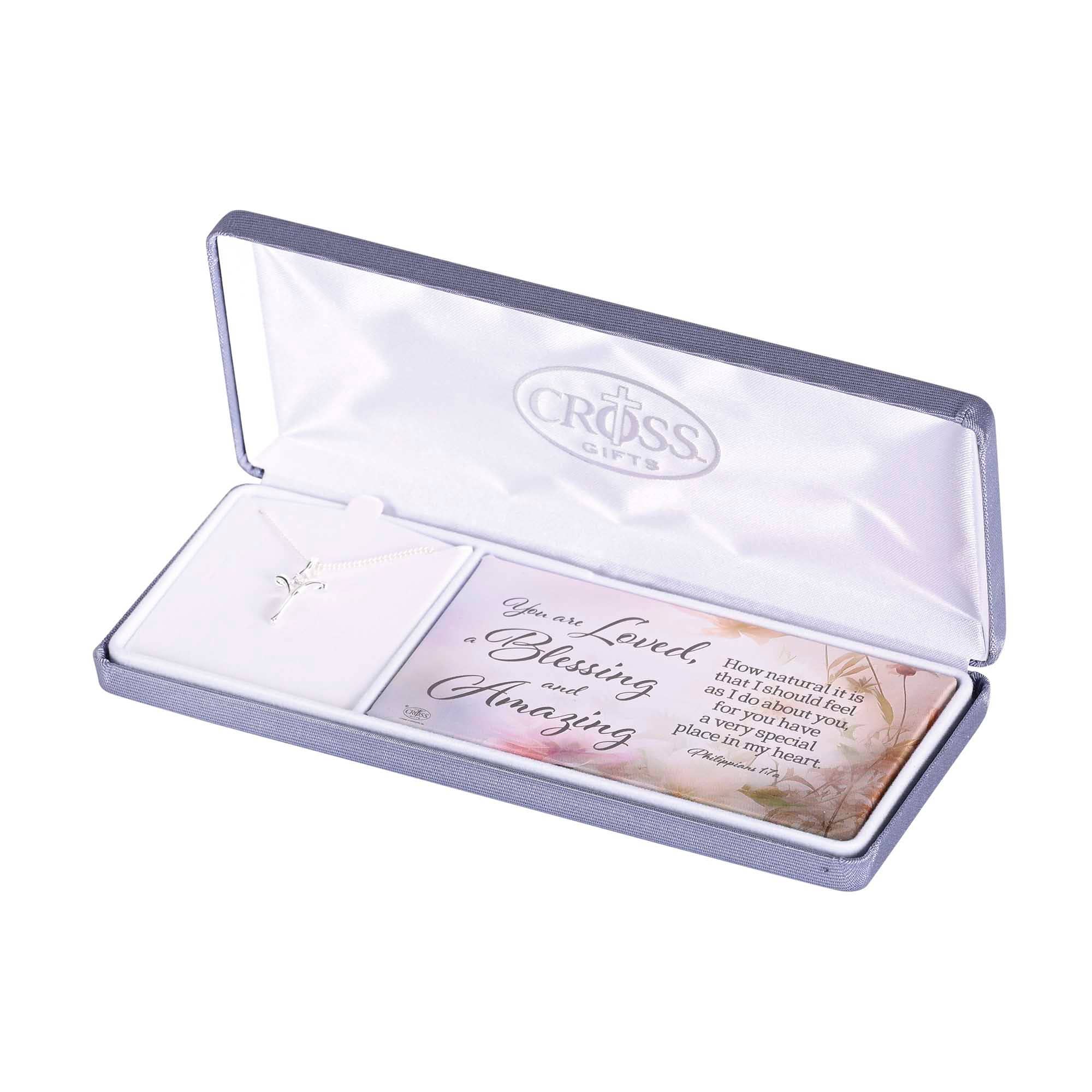 Dicksons – wholesale Hänge-/berlockhalsband – Halsband Phil. 1:7 Cross Cz Silverpläterad0