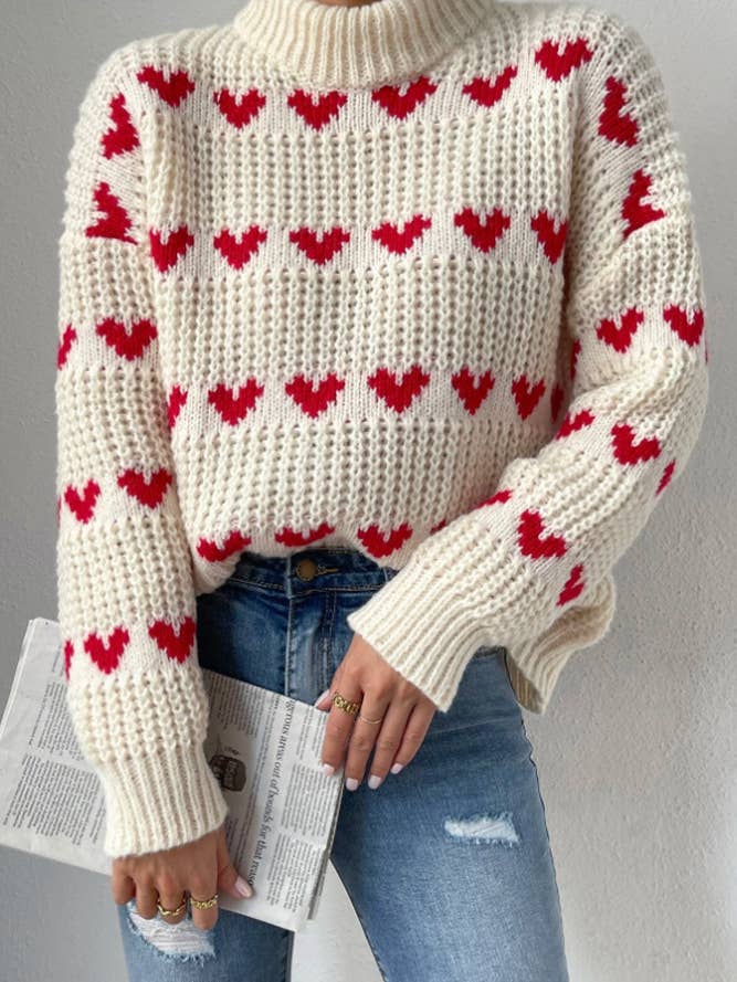 Mors Dags Hjerte Jacquard Sweater ZK1061 for engroshandel hos UNISHE