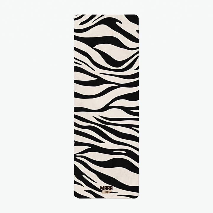 MARA BODY - Yoga & Pilates mats and accessories - Wholesale Yoga Mat - Sustainable Suede Washable Wellness Yoga Rug Mats - Zebra